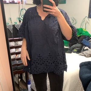 Navy blue blouse